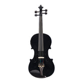 Glarry GV102 4/4 Acoustic EQ Electric Solid Wood Violin - Black